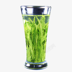 泡茶叶一杯绿茶高清图片