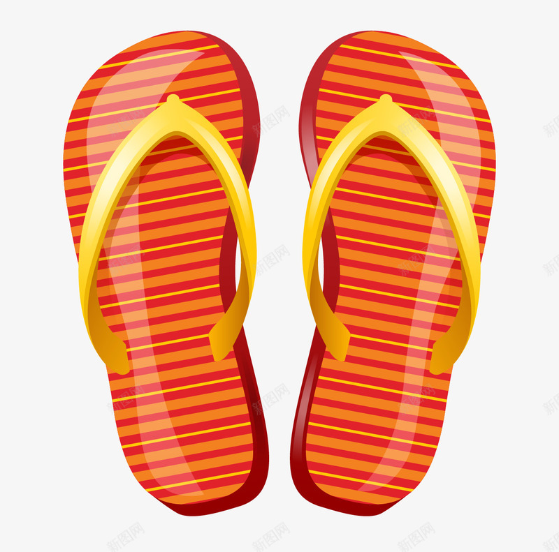 红色条纹拖鞋png免抠素材_新图网 https://ixintu.com 卡通拖鞋 夏季鞋子 拖鞋 条纹 红色 纹理 鞋子