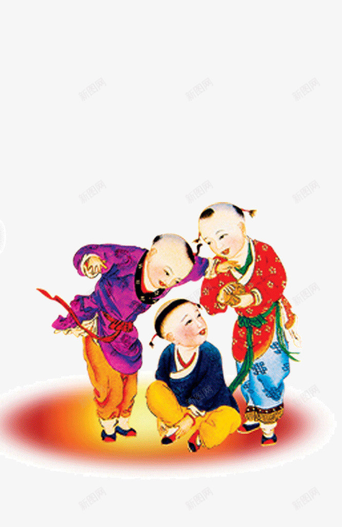 古代小孩童psd免抠素材_新图网 https://ixintu.com 中国风装饰 儿童 古代小孩