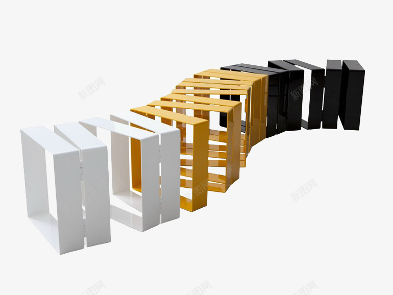 几何塑料方块拼接创意休息椅png免抠素材_新图网 https://ixintu.com 几何 塑料 拼接 组合椅
