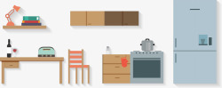 家具组合矢量图素材
