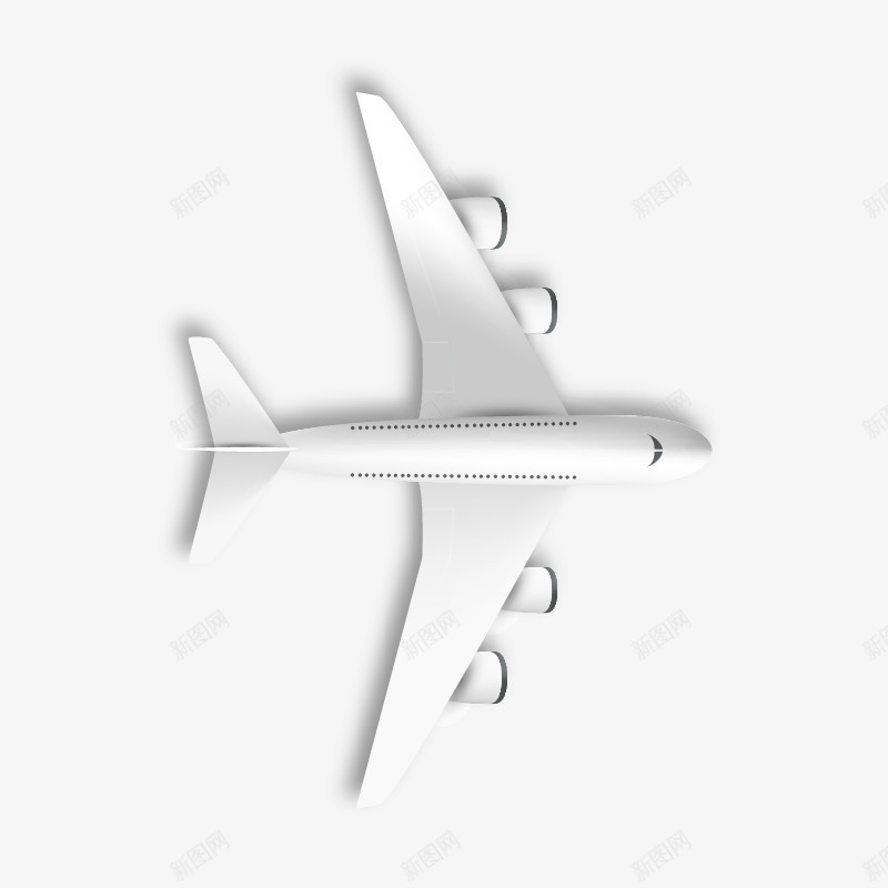飞机png免抠素材_新图网 https://ixintu.com 正面 白色 航空 飞机 飞翔