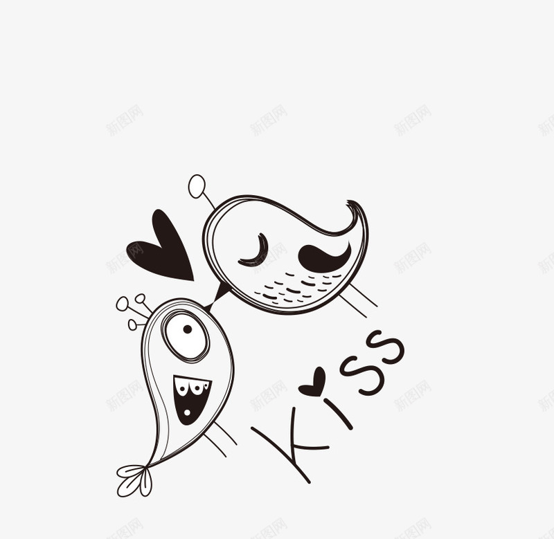 kiss鸟png免抠素材_新图网 https://ixintu.com kiss 小鸟 爱情
