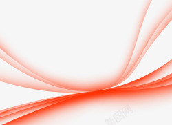 创意合成红色的曲线效果手绘素材