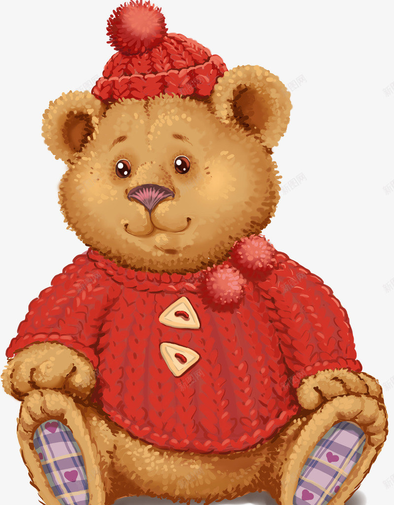 棕色小熊psd免抠素材_新图网 https://ixintu.com 儿童 卡通 手绘 棕色的绒毛 熊猫 玩具熊