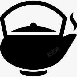 茶叶蒸煮工具茶壶图标高清图片