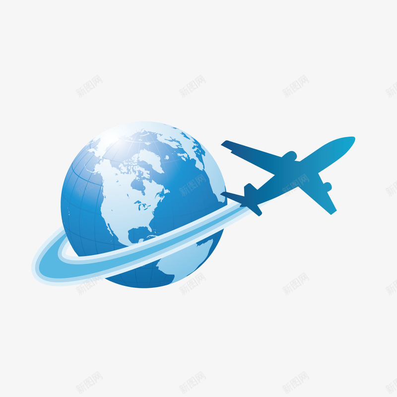 创意合成蓝色科技的地球飞机png免抠素材_新图网 https://ixintu.com 创意 合成 地球 科技 蓝色 飞机