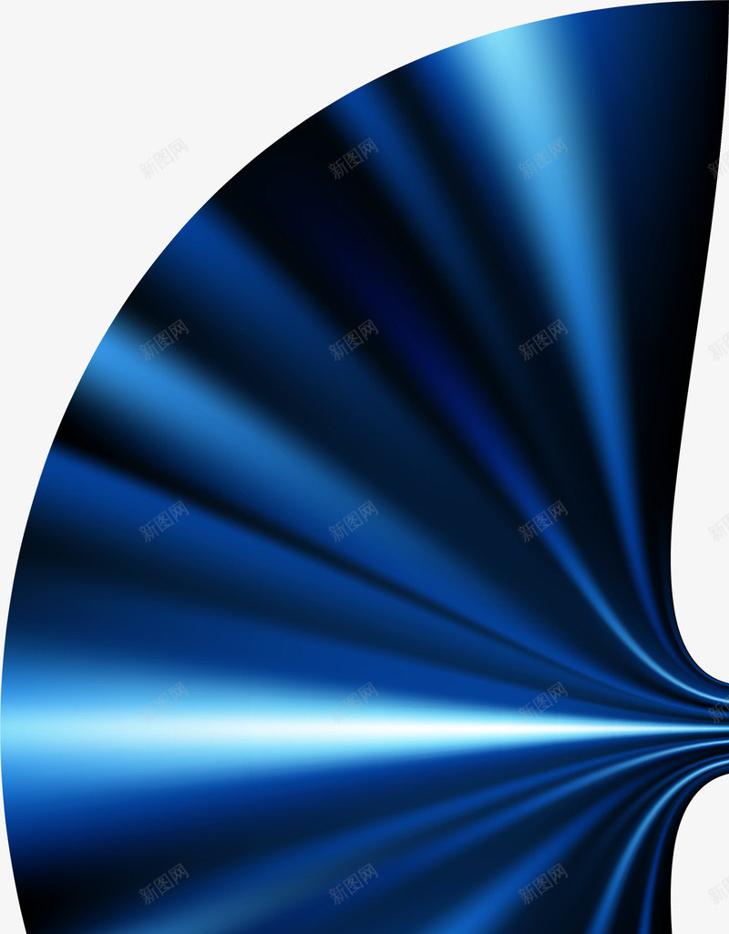 蓝色简约弧形png免抠素材_新图网 https://ixintu.com 梦幻线条 清新线条 简约曲线 线条光芒 蓝色弧形 闪耀弧形