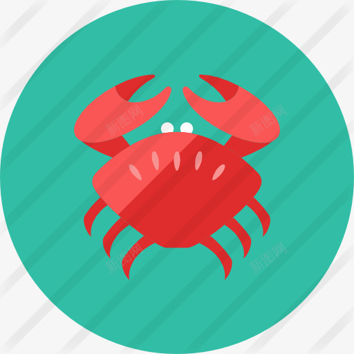 蟹图标png_新图网 https://ixintu.com 动物 夏天 夏季 海洋生物水族馆 海滩 螃蟹 食品 餐厅