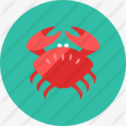 海洋生物水族馆蟹图标高清图片