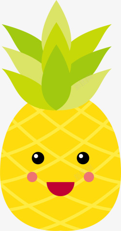 装饰菠萝黄色扁平可爱凤梨高清图片