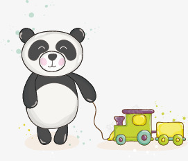 卡通国宝熊猫矢量图ai免抠素材_新图网 https://ixintu.com 卡通 可爱 国宝 熊猫 玩具卡车 矢量图