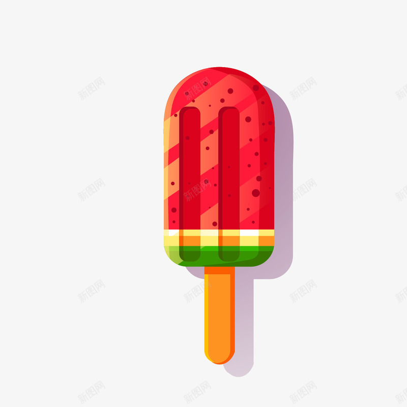 红绿色夏季冰淇淋冷饮矢量图ai免抠素材_新图网 https://ixintu.com 冰淇淋 冷饮 夏季 红色 红色冰淇淋 绿色 黄色 矢量图