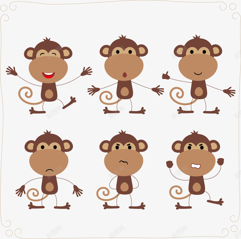 卡通猴子png免抠素材_新图网 https://ixintu.com 人偶玩具 动物 卡通动物 卡通手绘 猴子