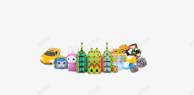 儿童玩具大全psd免抠素材_新图网 https://ixintu.com 儿童玩具 卡通 玩具 玩具集合