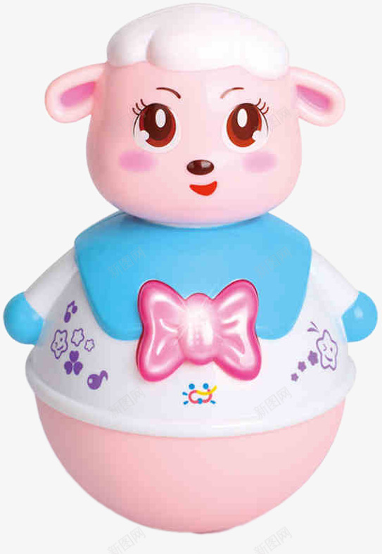 女童不倒翁玩具png免抠素材_新图网 https://ixintu.com 产品实物 娃娃 玩具 粉红色的小羊 美羊羊