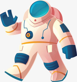 智能玩具卡通水彩宇航员人物装饰图案高清图片