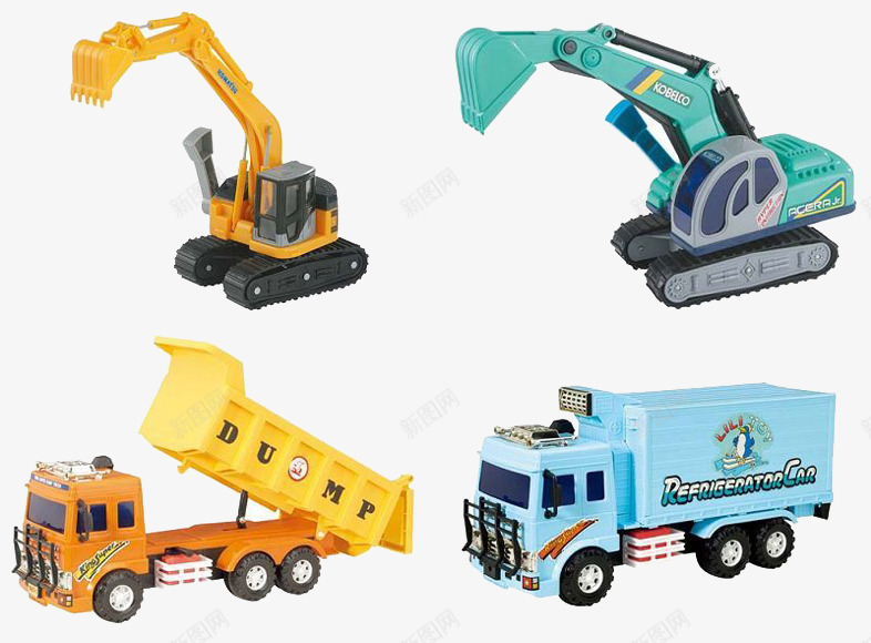 各类玩具工程车png免抠素材_新图网 https://ixintu.com 工程车 玩具 玩具工程车