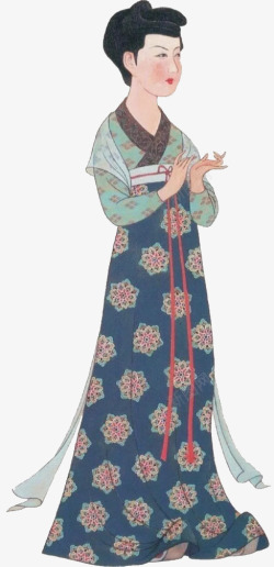 隋代女子服饰插图素材