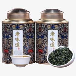 茶叶罐实物图老味道茶叶高清图片