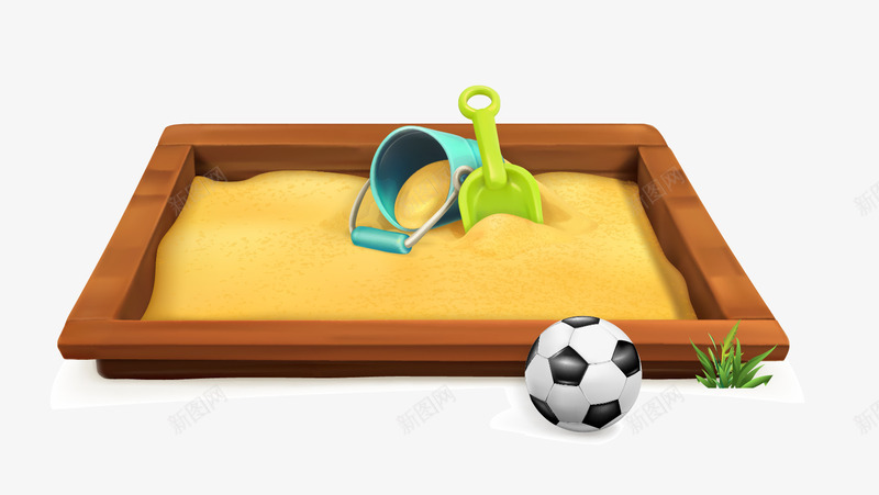 儿童玩具桶沙子png免抠素材_新图网 https://ixintu.com 儿童玩具桶 沙子素材 矢量儿童玩具桶 足球