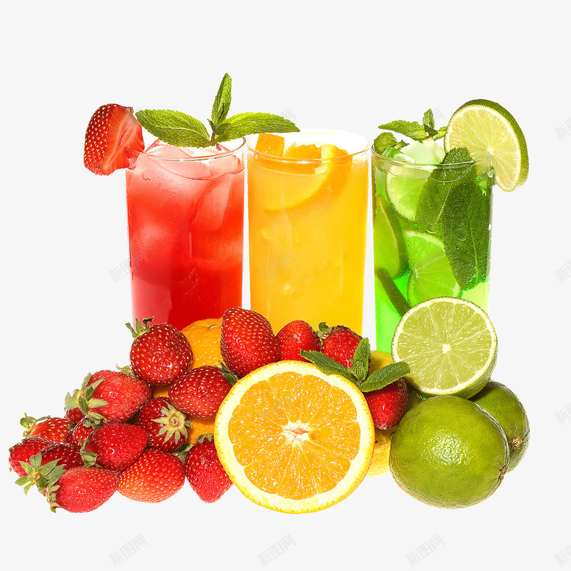 夏季冰霜果汁png免抠素材_新图网 https://ixintu.com 冰霜 果汁 柠檬 水果 草莓 饮品