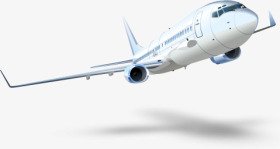 蓝白飞机png免抠素材_新图网 https://ixintu.com 产品实物 客机 民用飞机 白色机身 蓝色机翼