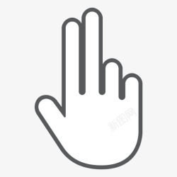 交互式手指手势手互动滚动刷卡交互式手图标高清图片
