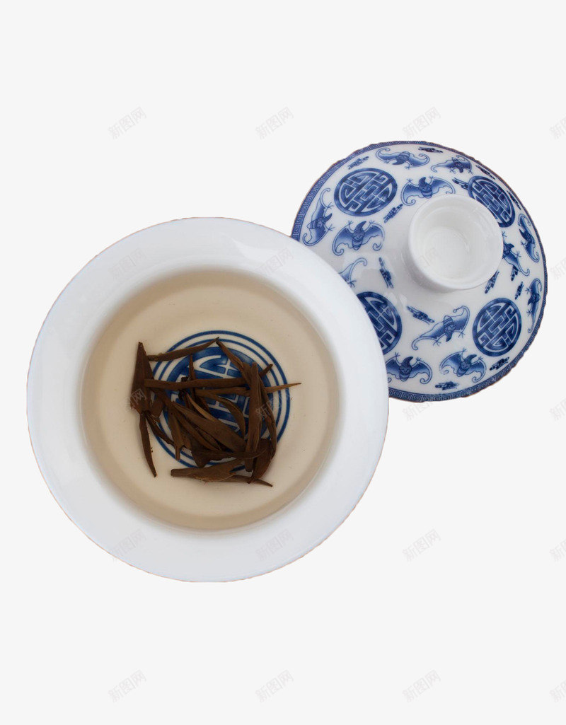 中国茶具png免抠素材_新图网 https://ixintu.com 中国风 茶具 茶叶 茶碗 蓝色