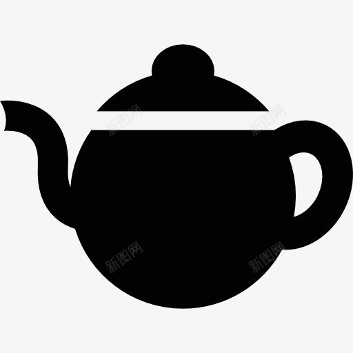 瓷茶壶图标png_新图网 https://ixintu.com 热水壶 茶叶 茶壶 食品