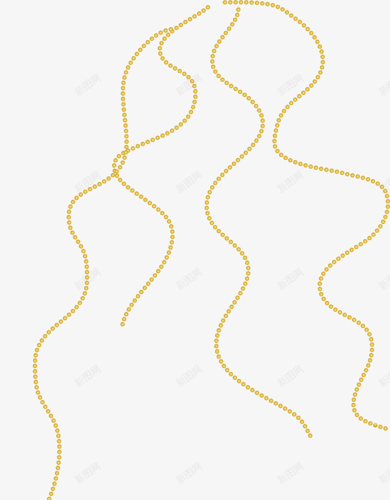 金色珠子曲线png免抠素材_新图网 https://ixintu.com 尊贵弧形 曲线花纹 清新纹路 简约珠子 线条纹理 金色曲线