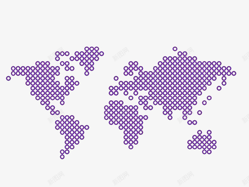 空心圆组合地图png免抠素材_新图网 https://ixintu.com 位置 圆形 定位 紫色