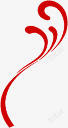 曲线红绸装饰png免抠素材_新图网 https://ixintu.com 曲线 素材 红绸 装饰