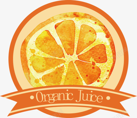 橙汁饮品矢量图图标图标