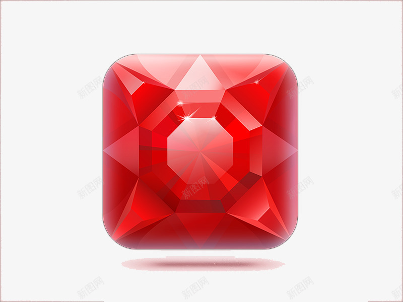 红色钻石图案psd免抠素材_新图网 https://ixintu.com 炫酷 红色 钻石