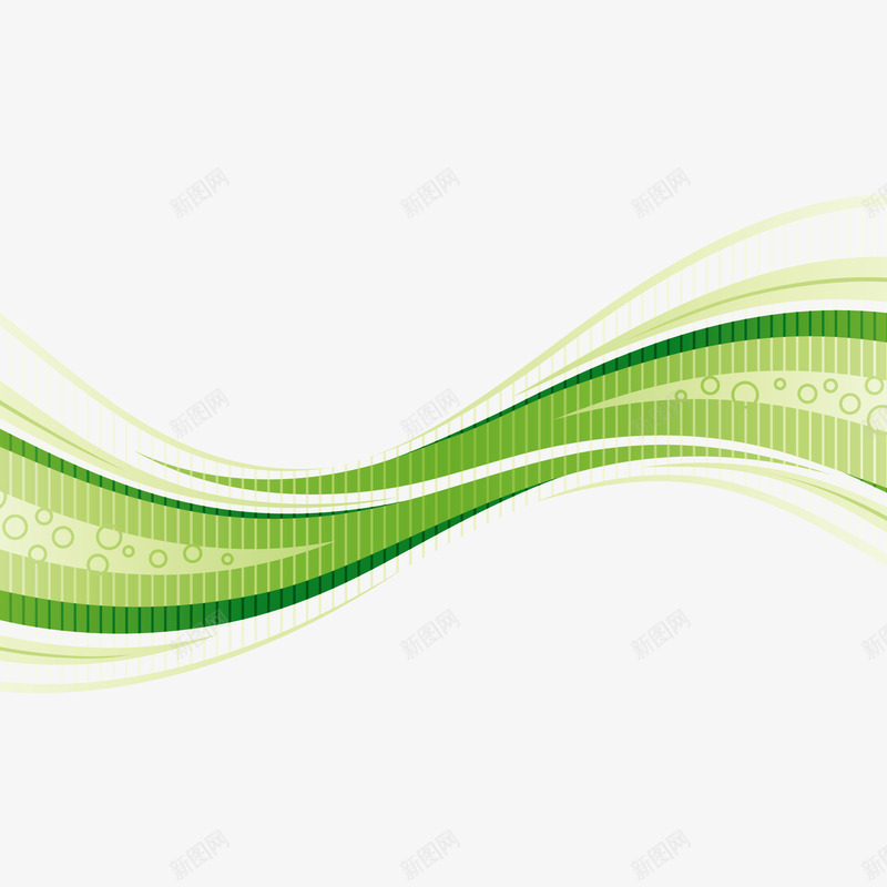 绿色曲线矢量图ai免抠素材_新图网 https://ixintu.com 曲线 曲线装饰 绿色曲线 矢量图