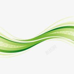 绿色曲线矢量图素材