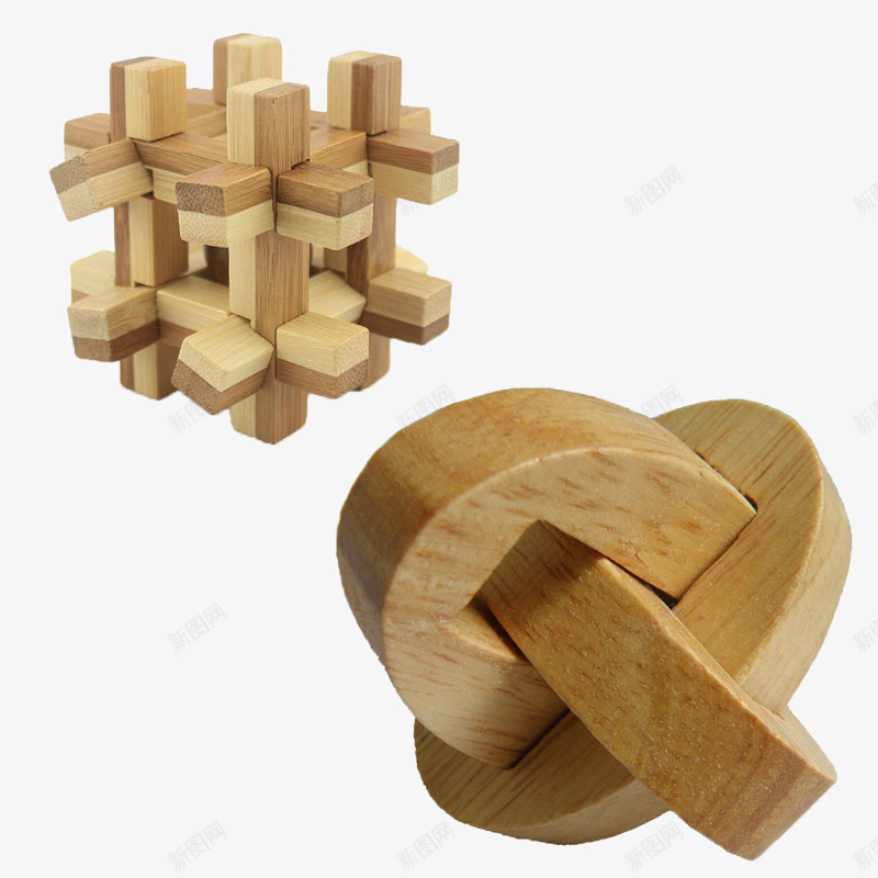 有趣的木头png免抠素材_新图网 https://ixintu.com 产品实物 孔明锁 木头 木质 玩具 益智玩具 鲁班锁