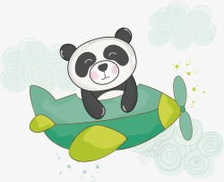 卡通熊猫矢量图素材
