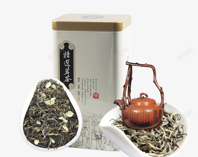 茶叶产品实物png免抠素材_新图网 https://ixintu.com 产品实物 插管 茶叶 茶壶