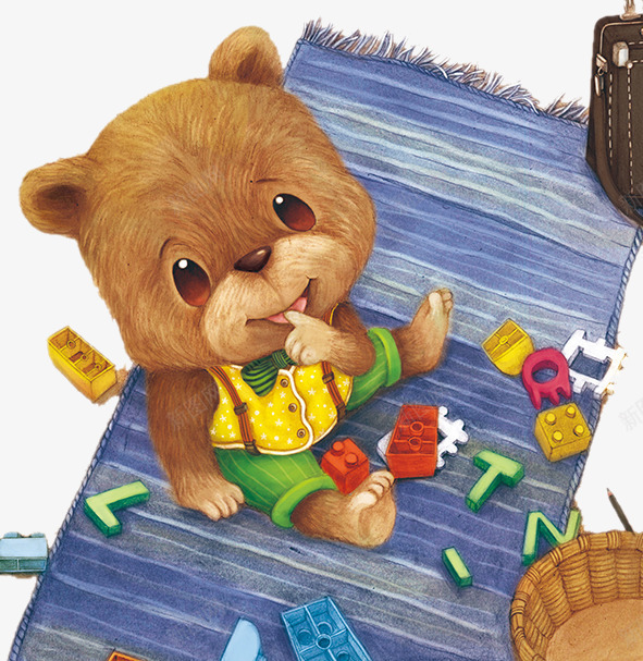 可爱小熊png免抠素材_新图网 https://ixintu.com 儿童 单页 卡通 小熊 手绘 板报 毛毯 海报 玩具