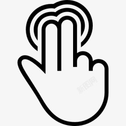 山楂类型卒中两个手指加压触摸屏划符号图标高清图片