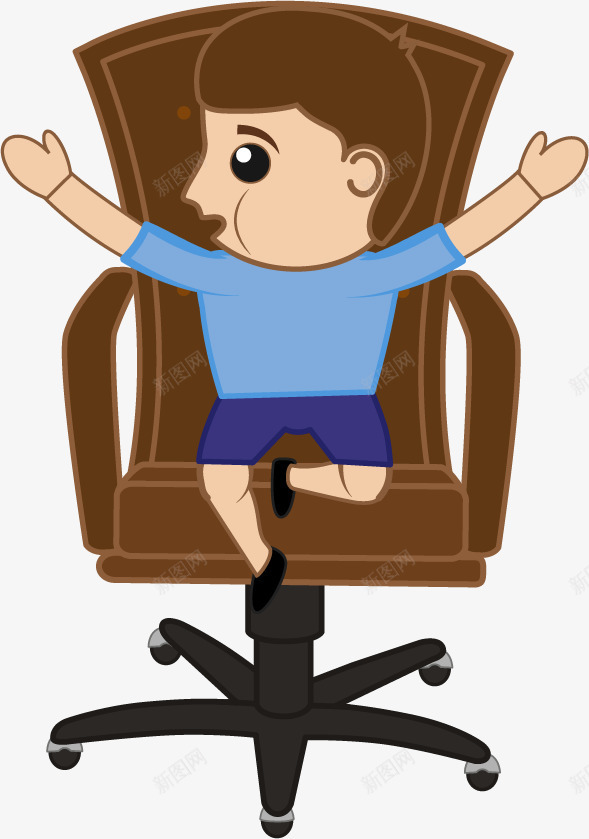 手绘椅子上的商务男png免抠素材_新图网 https://ixintu.com 商务男 手势 手绘 椅子