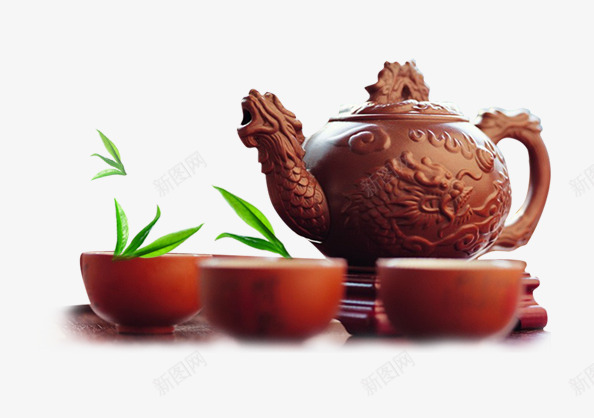 茶壶psd免抠素材_新图网 https://ixintu.com 红色 茶叶 茶壶 装饰