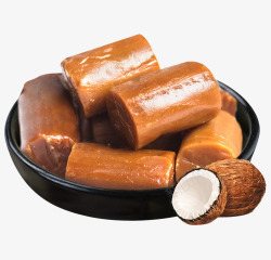 传统香脆椰子糖素材