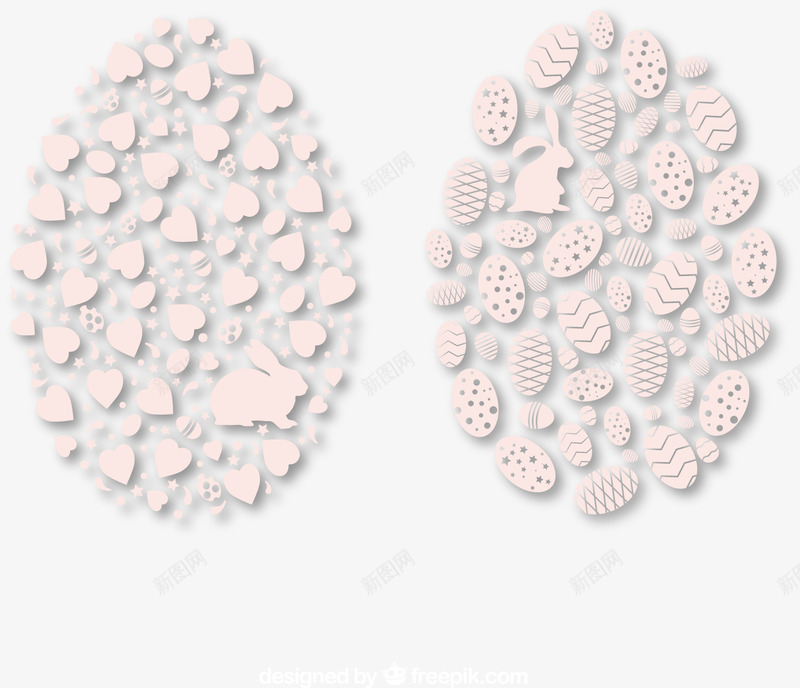 彩蛋背景花纹png免抠素材_新图网 https://ixintu.com 兔子 复活节 彩蛋 粉色 背景 花纹