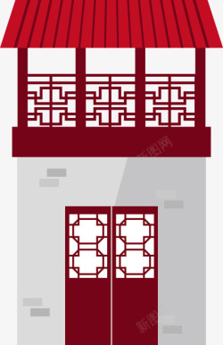 古代建筑矢量图素材