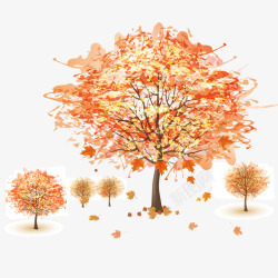美丽的秋天树背景素材