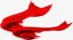 红色企业漂浮丝带装饰素材