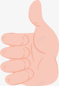手势手部动作竖大拇指卡通素矢量图素材